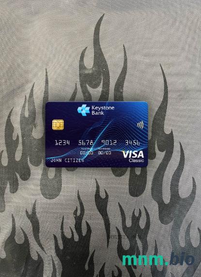 Nigeria Keystone bank visa classic card wygląd fotograficzny skan PSD + zdjęcie
